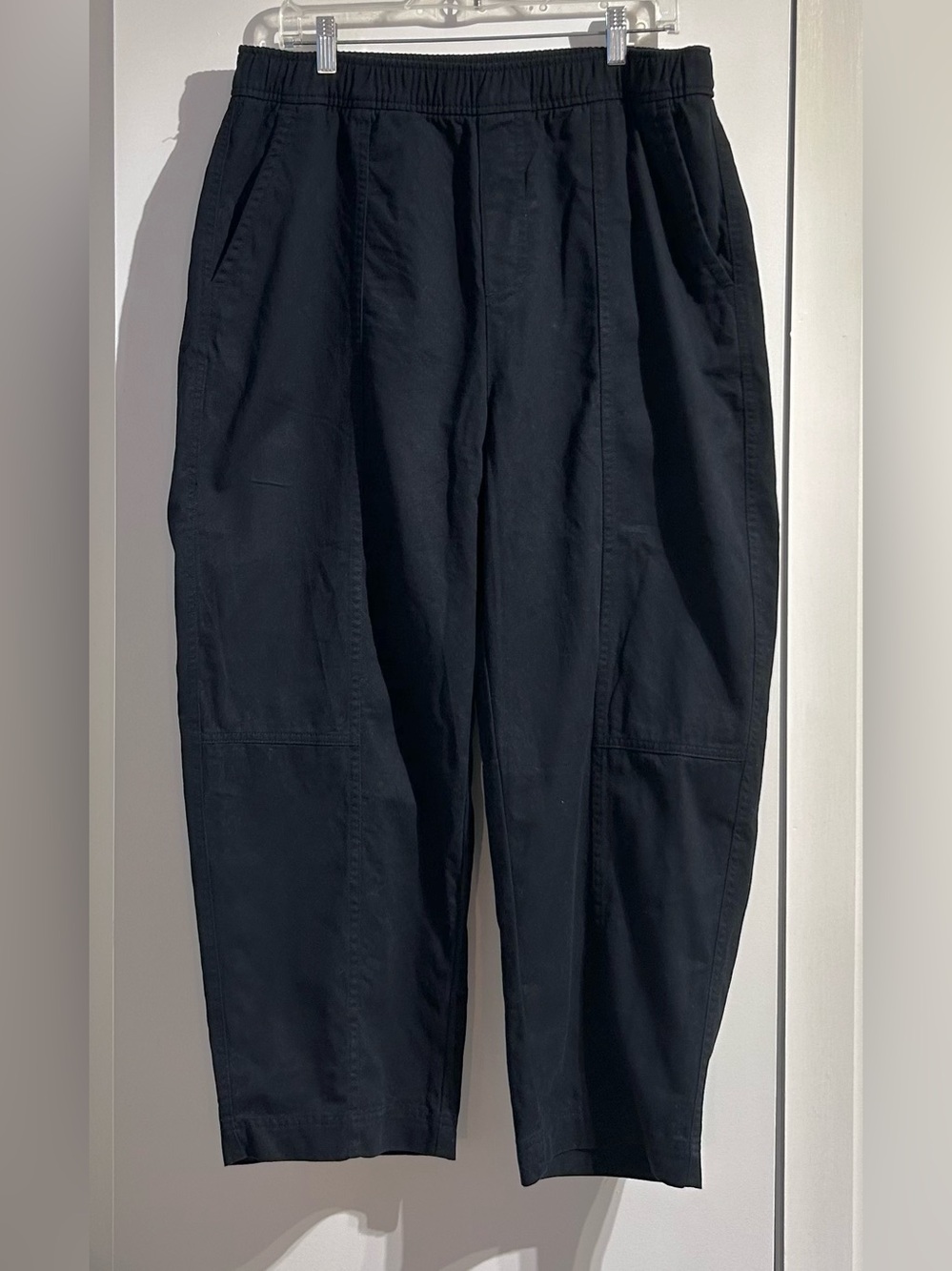 Old Navy - Black Cotton Barrel Pants - Size L